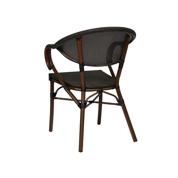 파리 카페 브라운 라탄 팔걸이 디자인의자