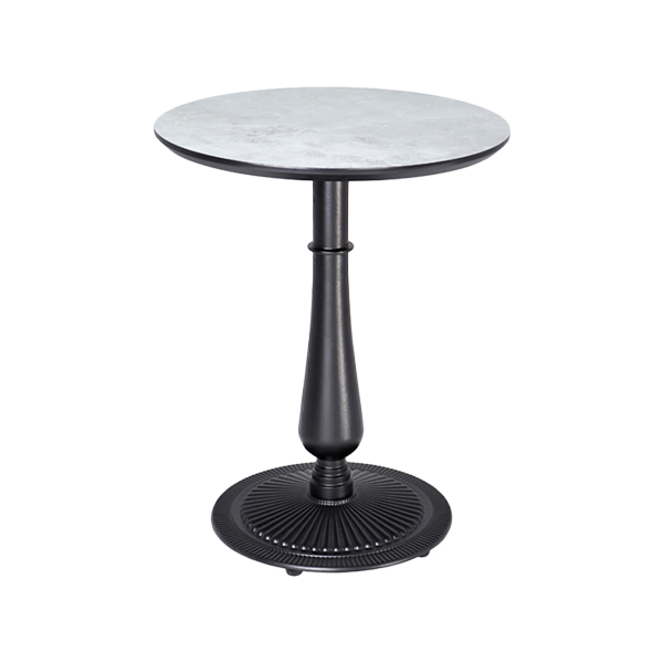 브리즈 화이트 대리석 카페 인테리어 주물 원형 테이블600