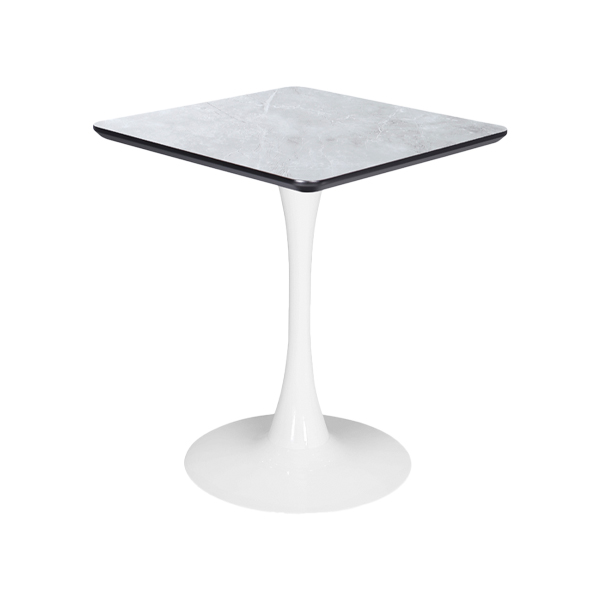 브리즈 화이트 대리석 카페 인테리어 라인 사각 테이블600