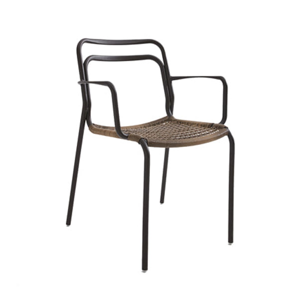 베니 컬러 알루미늄 테라스 야외 디자인의자